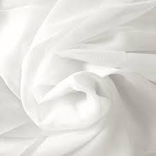Linen by cotton white fabric